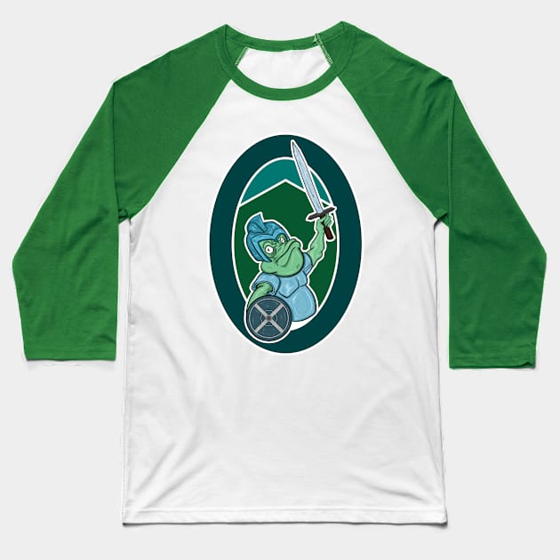 Goofy War Frog Baseball T-Shirt by Big Bee Artistry